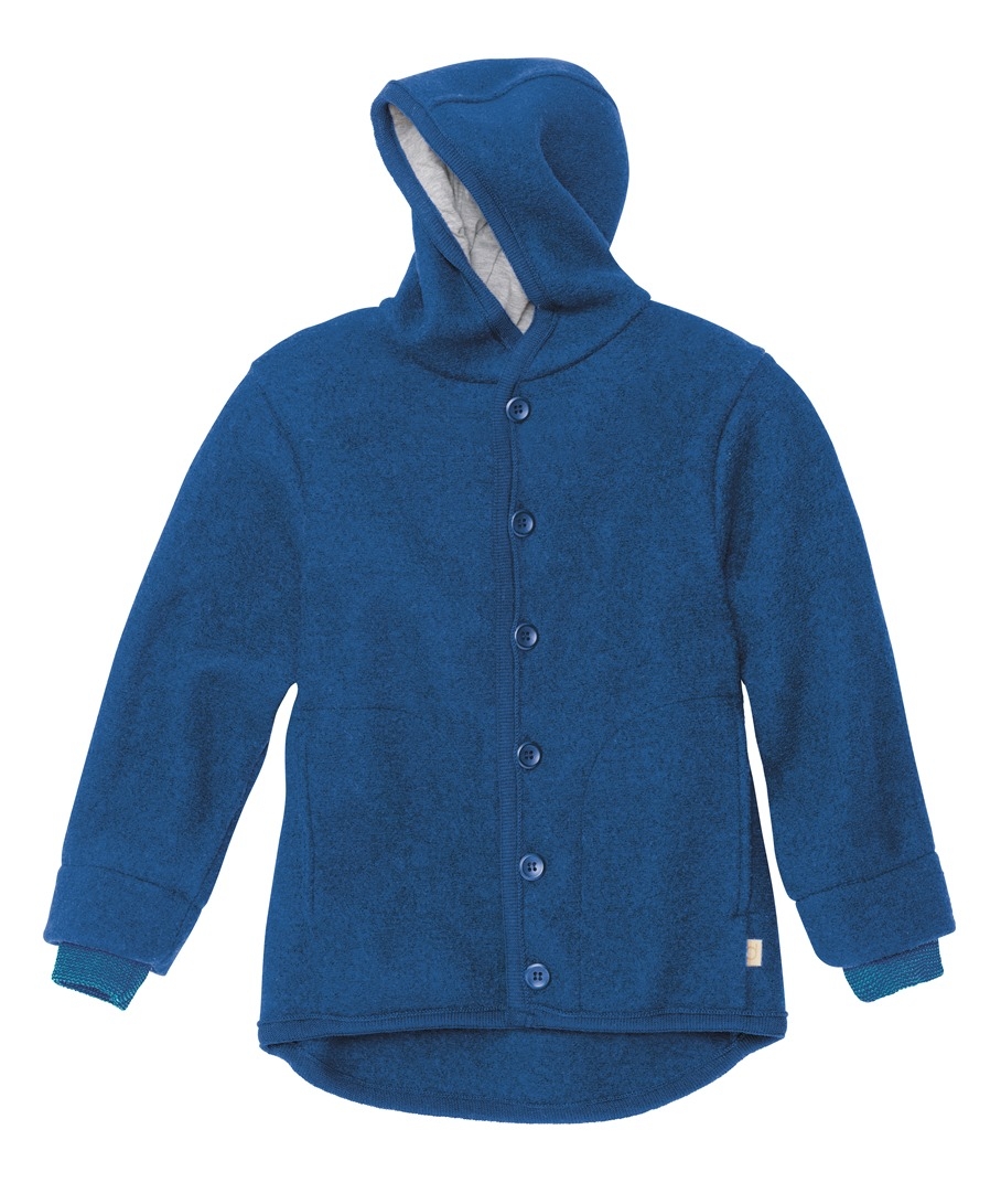 marineblå uldjakke økologisk ubehandlet merino uld fra Disana - stort udvalg online