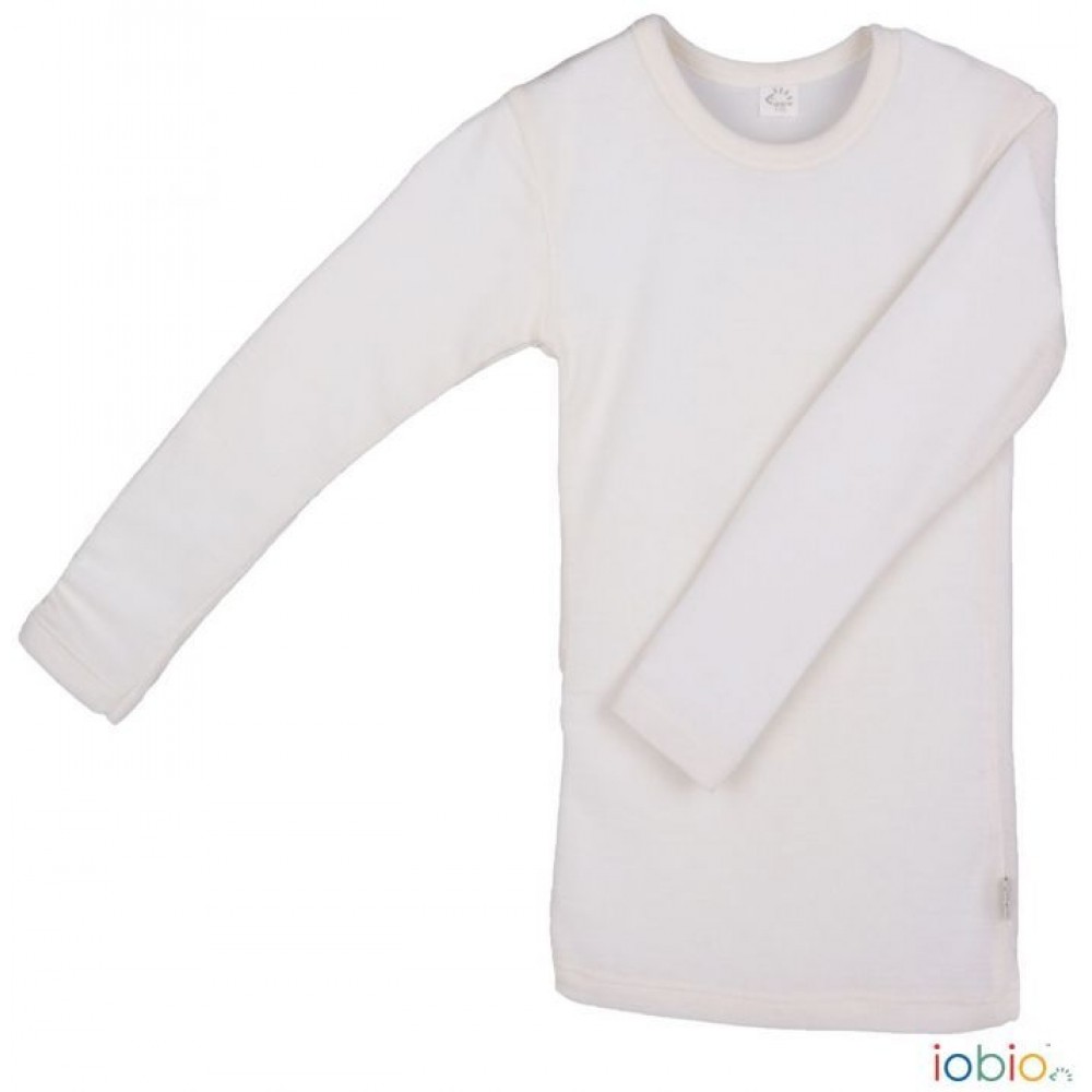 Iobio - langærmet t-shirt - uld & silke GOTS - natur