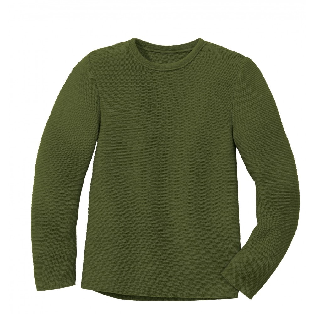 Disana - left-knit-pullover - olive