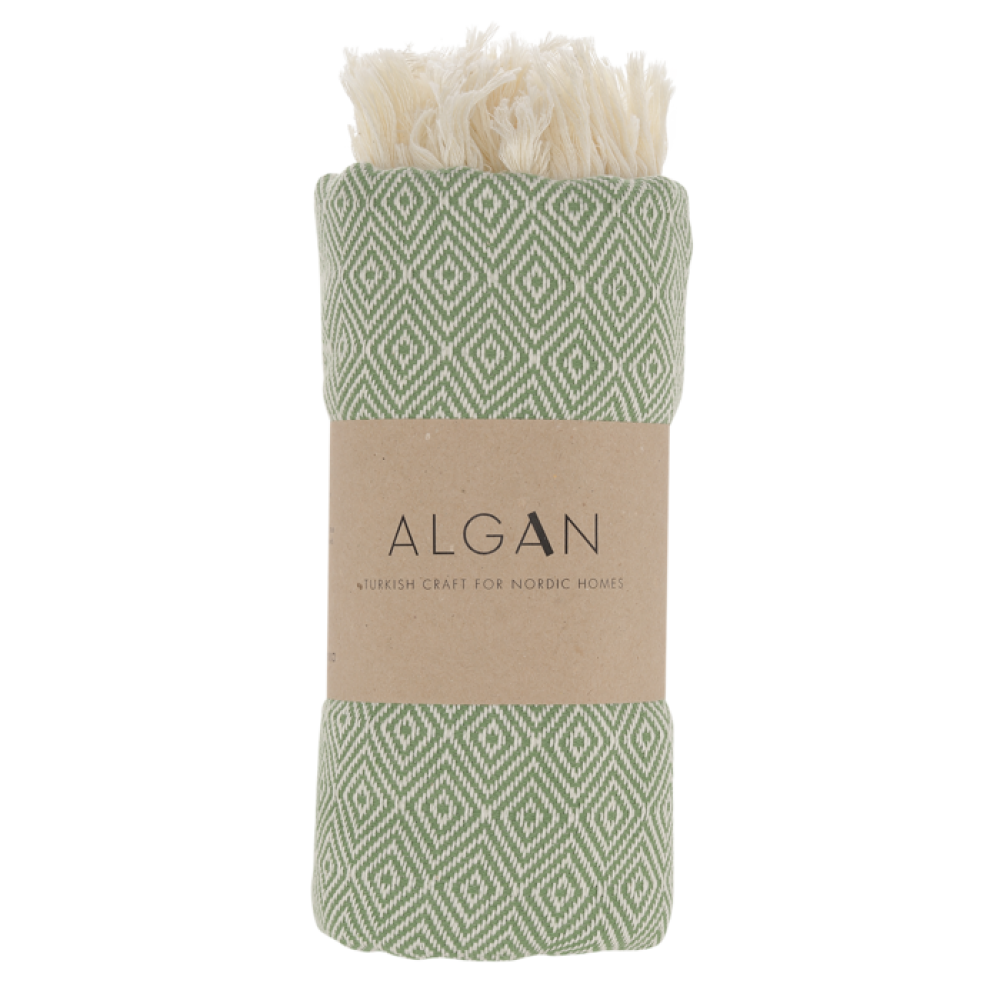 Algan - Elmas gæstehåndklæde - 65x100 cm. - olive