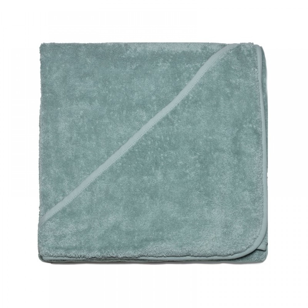 Bo Weevil - tykt badehåndklæde med hætte - 100x100 cm. - mineral green