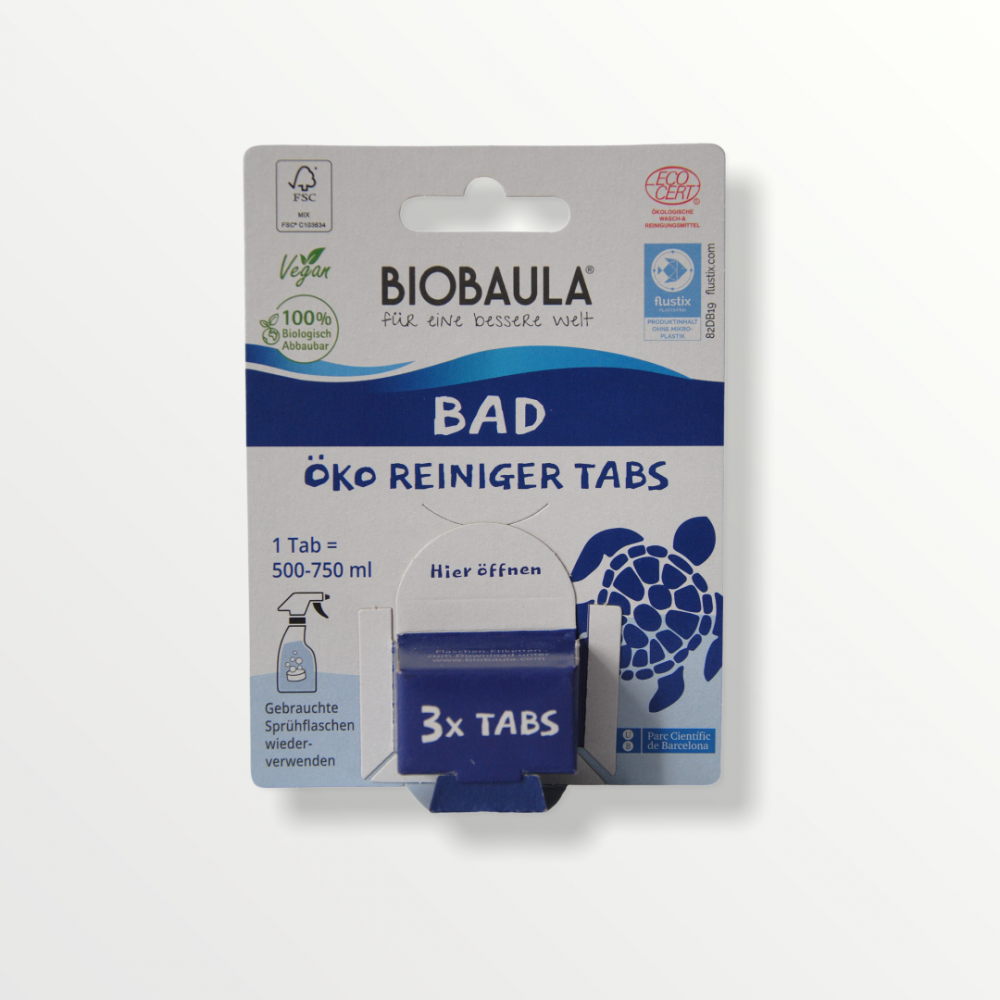 BioBaula - økologisk badrengøring - 3 tabletter