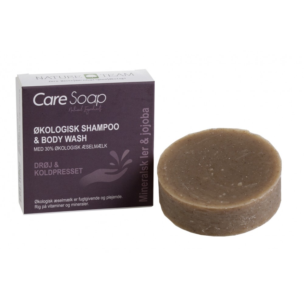 Care Soap - økologisk shampoo bar - Rhassoul og jojoba