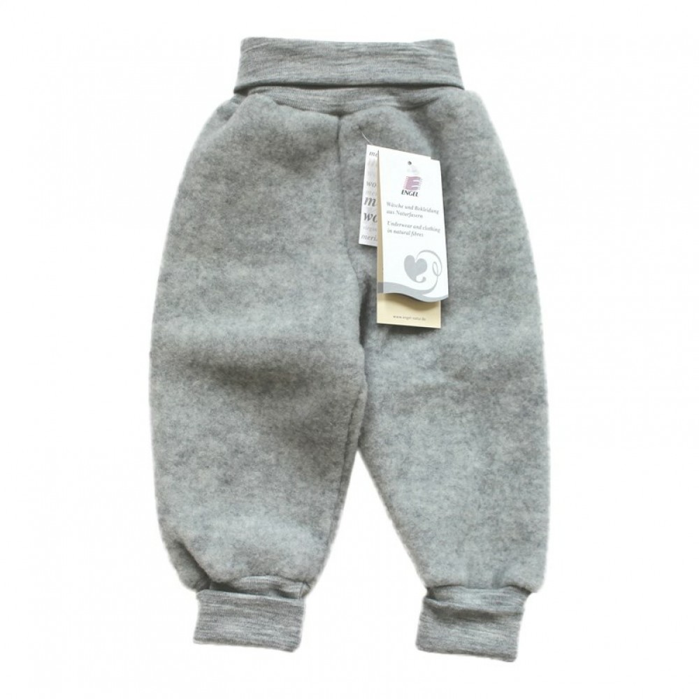 bukser|grå uldfleece fra Engel|økologisk certificeret
