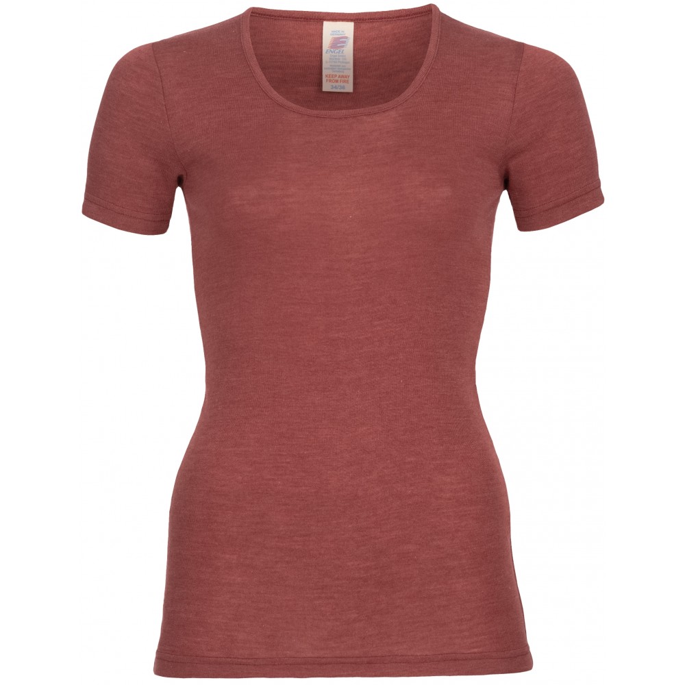 Engel - dame kortærmet t-shirt - uld & silke - kobber
