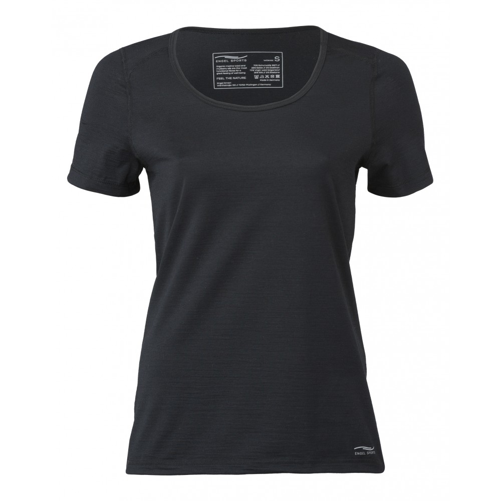 Engel Sports - dame - kortærmet t-shirt - regular fit - sort