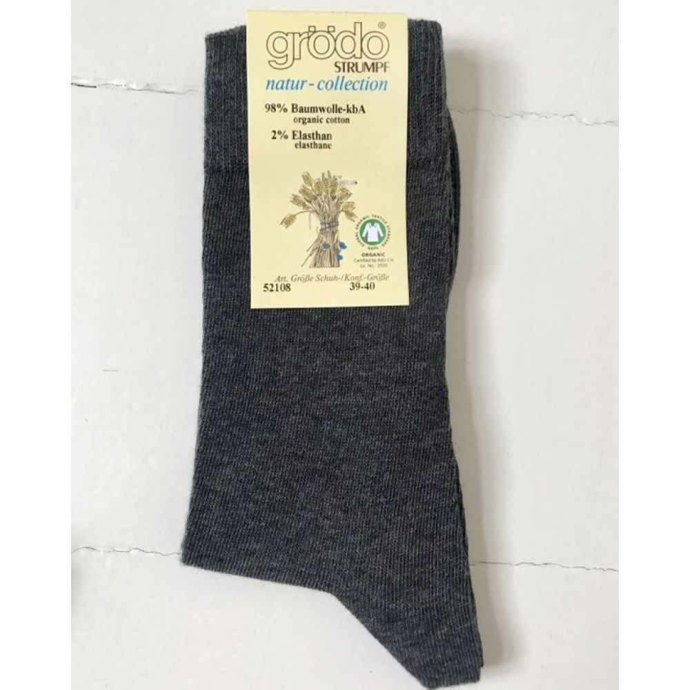 Grödo - strømper unisex - økologisk bomuld - grå