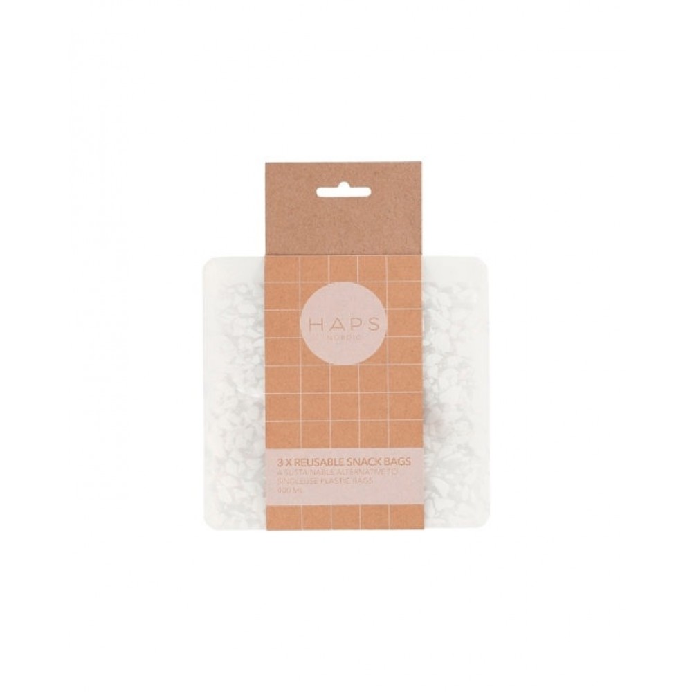 Haps Nordic - snack bag - 3 pak - 400 ml. - terrazzo