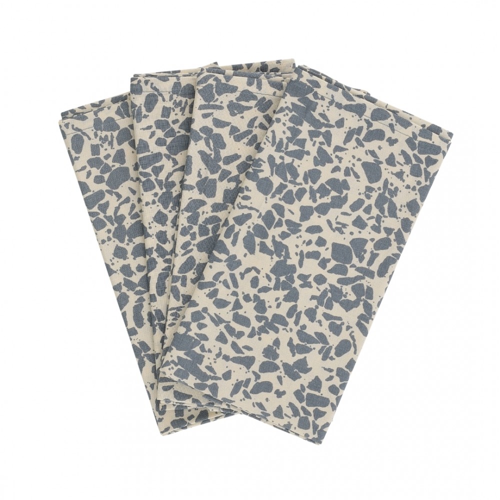 Haps Nordic - stofservietter - 4 stk. - mustard terrazzo