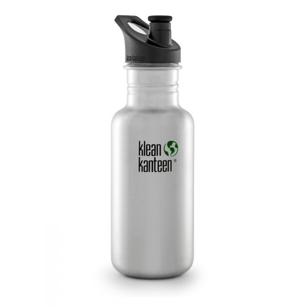 Klean Kanteen - 532 ml. drikkedunk - børstet stål - sportscap