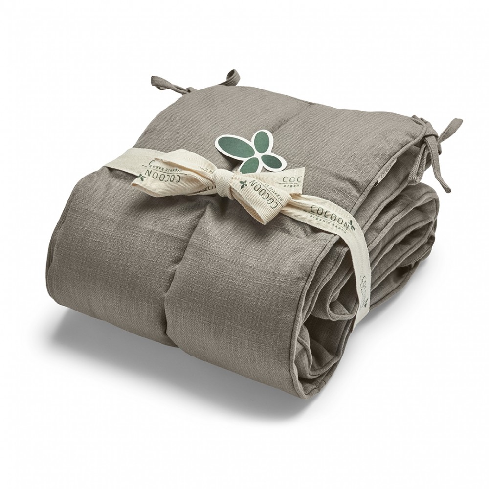 Cocoon - kapok sengerand til babyseng - 70x140 cm. - brown