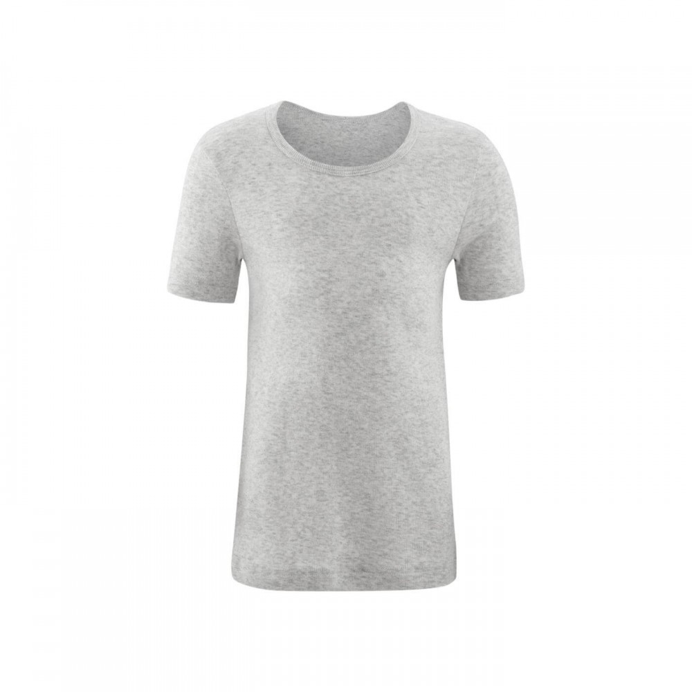 Living Crafts - kortærmet t-shirt - GOTS bomuld - grå melange
