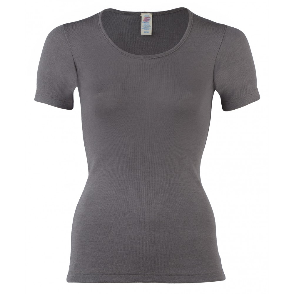 Engel - dame kortærmet t-shirt - uld & silke - taupe