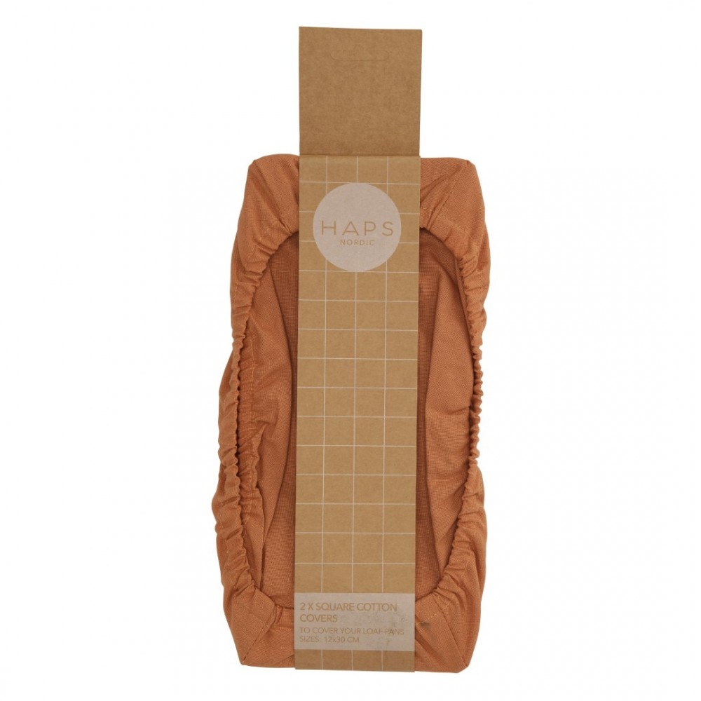 Haps Nordic - 2-pak square cotton covers - terracotta