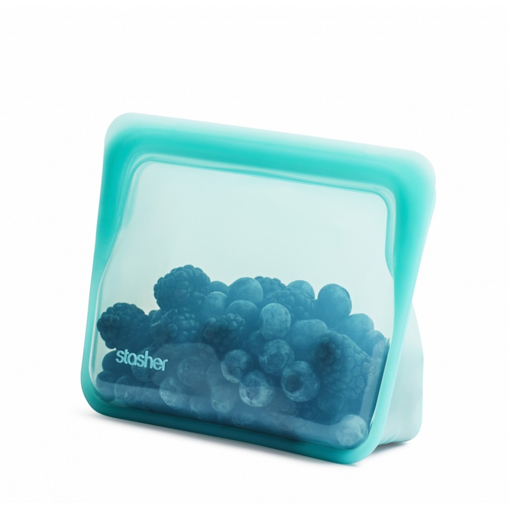 Stasher Bag - silikonepose - stand-up - mini - aqua