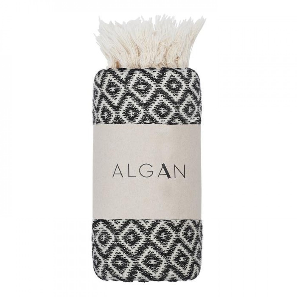 Algan - Sumak gæstehåndklæde - 65x100 cm. - black