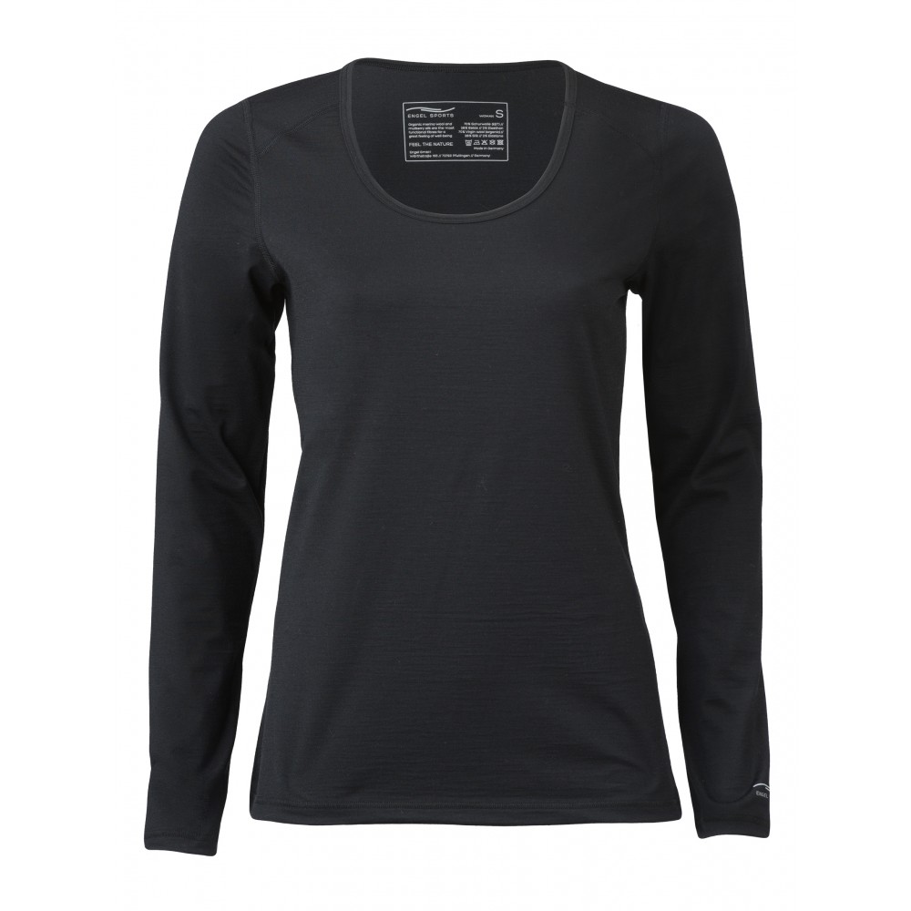 Engel Sports - dame - langærmet t-shirt - regular fit - sort