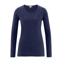 Living Crafts - dame - langærmet t-shirt - marine