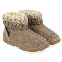 Haflinger - indesko - Fidelius Yuki - naturgummisål - beige öko