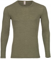 Engel - herre langærmet t-shirt - uld & silke - olive