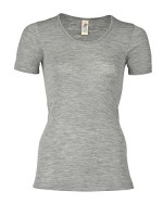 Engel - dame kortærmet t-shirt - uld & silke - grå