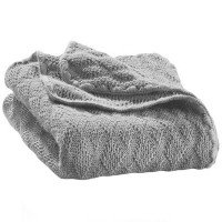 DISANA - babytæppe økologisk uld - grå