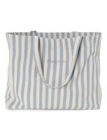 Studio Feder - stor taske - shopping bag - pale blue stripe