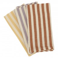 Haps Nordic - vaskeklude - 3-pak - stripe warm colours