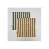 Haps Nordic - sandwich bag - 2-pak - stripe mustard & olive