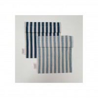 Haps Nordic - sandwich bag - 2-pak - stripe - petroleum & pigeon