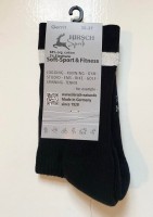 Hirsch Sports - sportsstrømpe med forstærkning - bomuld - sort