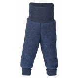 Engel - bukser i økologisk uldfleece - blå melange