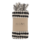 Algan - Ahududu gæstehåndklæde - 45x100 cm. - sort