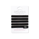 Kooshoo - økologiske hårelastikker - 5 stk. - sort