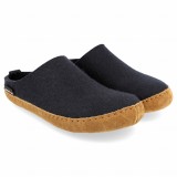 Haflinger - unisex hjemmesko i uld - Emils Tofffel - navy