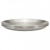 Haps Nordic - tallerken i stål - 4 stk. 
