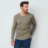 Living Crafts - herre - luksus langærmet t-shirt - brun