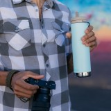 Klean Kanteen - TKWIDE- termoflaske 592 ml. - twist cap - blue tint