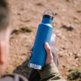 Klean Kanteen - skruelåg med hank i stål - sort