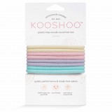 Kooshoo - økologiske hårelastikker - runde - 8 stk. - pastel blooms