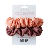 Kooshoo - økologiske hår scrunchie - koral & blomme