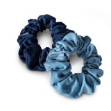 Kooshoo - økologiske hår scrunchie - lys & mørk blå