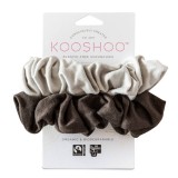 Kooshoo - økologiske hår scrunchie - lys og mørk grå