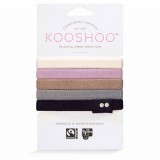 Kooshoo - økologiske hårelastikker - 5 stk. - silver