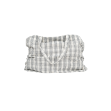Studio Feder - stor taske - shopping bag - Creme Grid
