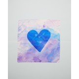 Sarah´s Silks - mini playsilk - Heart Print Blue