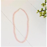 Rose quartz halskæde - voksen - 45 cm.