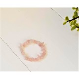 Rosa quartz armbånd - voksen - chips - 18 cm.