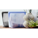 Stasher Bag - silikonepose - stand-up - midi - ash