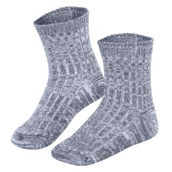 Living Crafts - sokker - uld & bomuld - blå melange